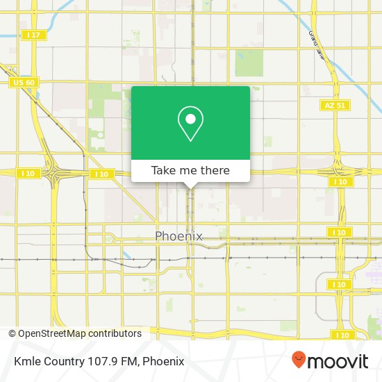 Kmle Country 107.9 FM map