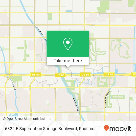 6322 E Superstition Springs Boulevard map