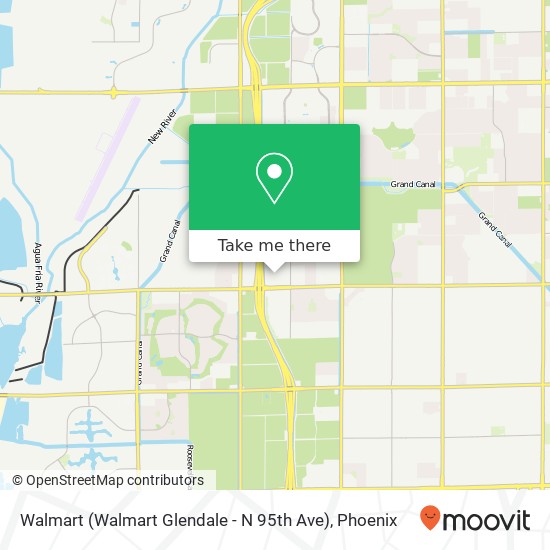 Mapa de Walmart (Walmart Glendale - N 95th Ave)