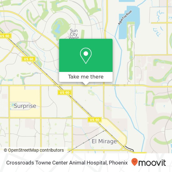 Mapa de Crossroads Towne Center Animal Hospital