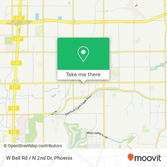 W Bell Rd / N 2nd Dr map
