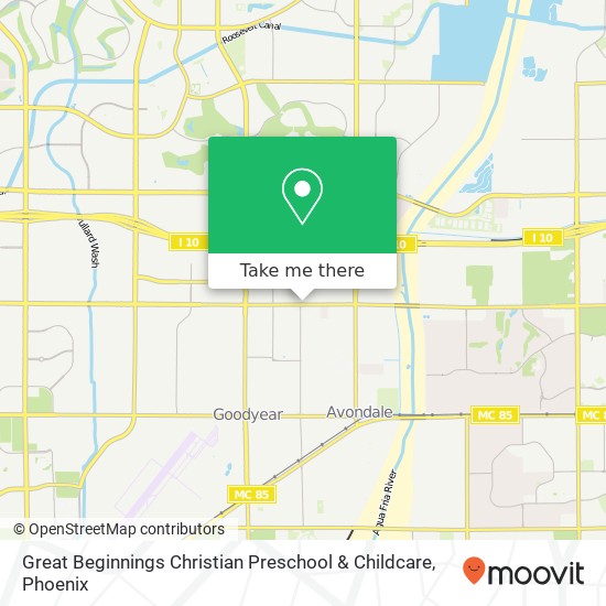 Mapa de Great Beginnings Christian Preschool & Childcare