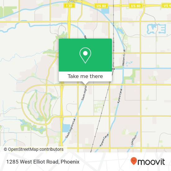 Mapa de 1285 West Elliot Road