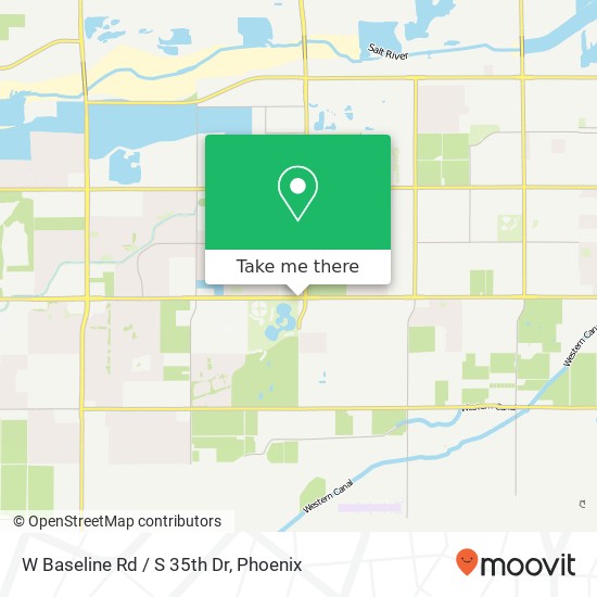 W Baseline Rd / S 35th Dr map