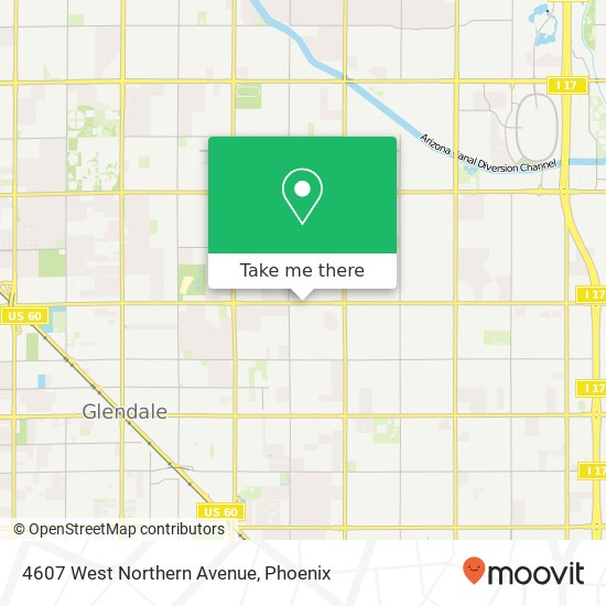 Mapa de 4607 West Northern Avenue