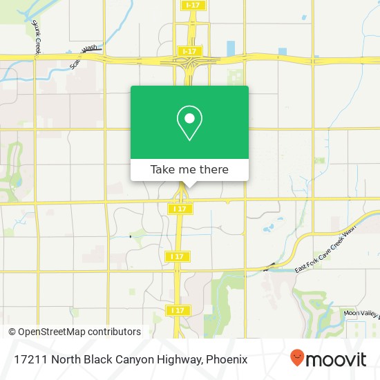 17211 North Black Canyon Highway map