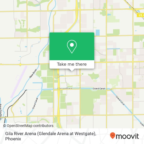 Mapa de Gila River Arena (Glendale Arena at Westgate)