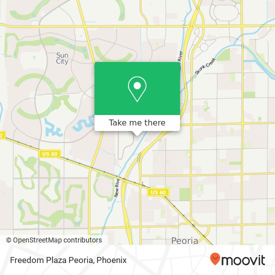 Mapa de Freedom Plaza Peoria