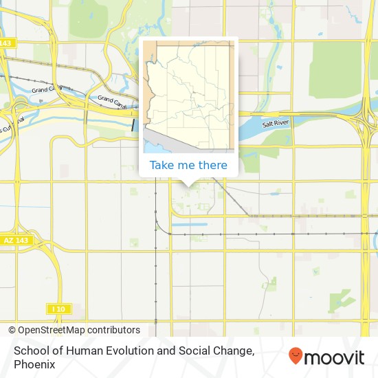 Mapa de School of Human Evolution and Social Change