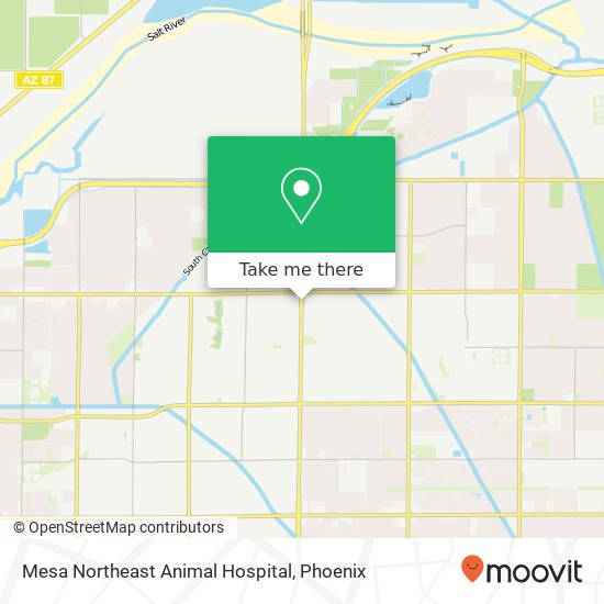 Mesa Northeast Animal Hospital map