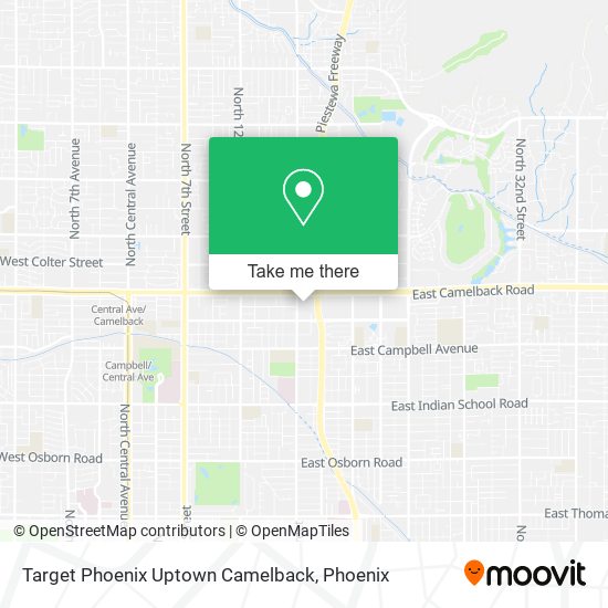 Mapa de Target Phoenix Uptown Camelback