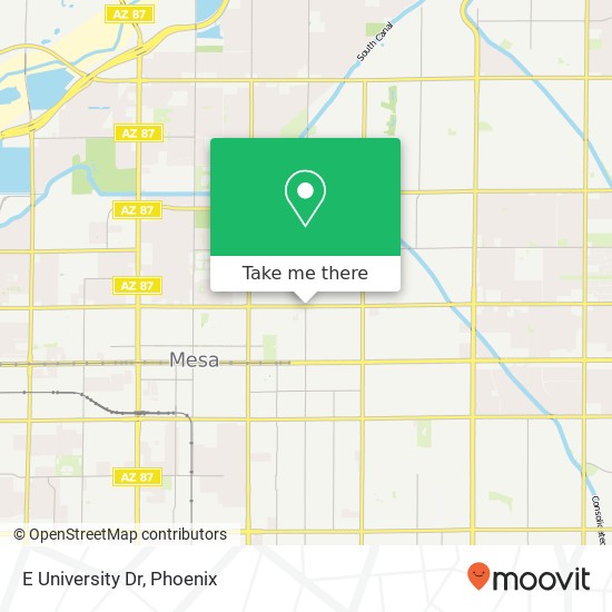 E University Dr map