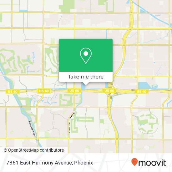 Mapa de 7861 East Harmony Avenue