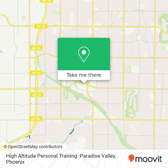Mapa de High Altitude Personal Training: Paradise Valley