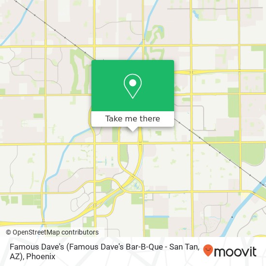 Mapa de Famous Dave's (Famous Dave's Bar-B-Que - San Tan, AZ)