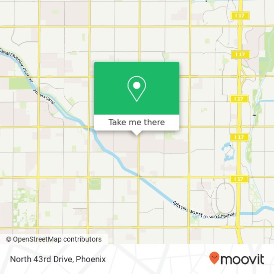 North 43rd Drive map