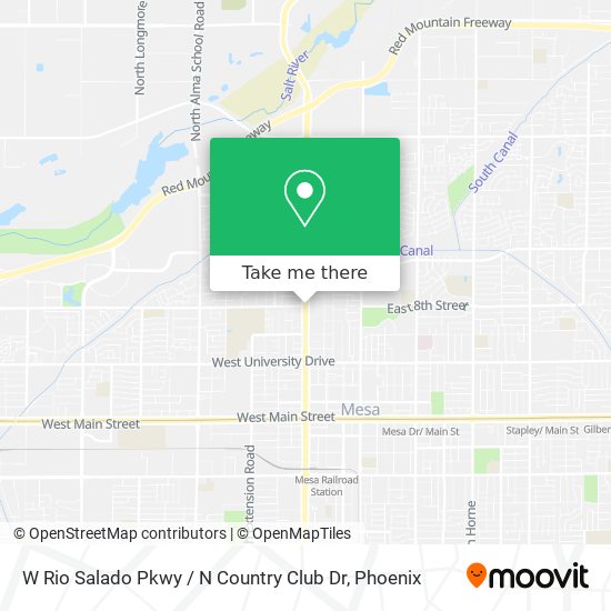 W Rio Salado Pkwy / N Country Club Dr map