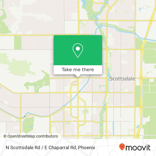 N Scottsdale Rd / E Chaparral Rd map