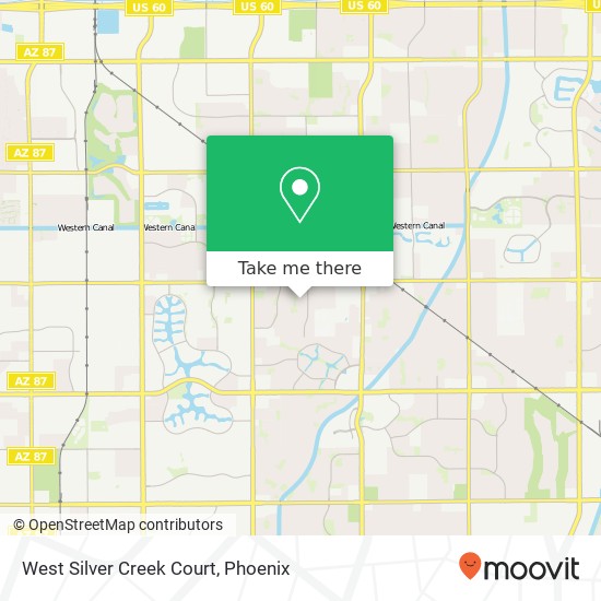 Mapa de West Silver Creek Court