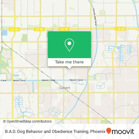 Mapa de B.A.D. Dog Behavior and Obedience Training