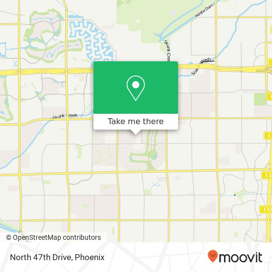 North 47th Drive map