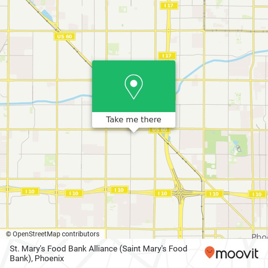 Mapa de St. Mary's Food Bank Alliance (Saint Mary's Food Bank)
