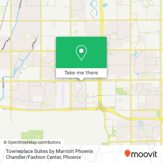 Mapa de Towneplace Suites by Marriott Phoenix Chandler / Fashion Center