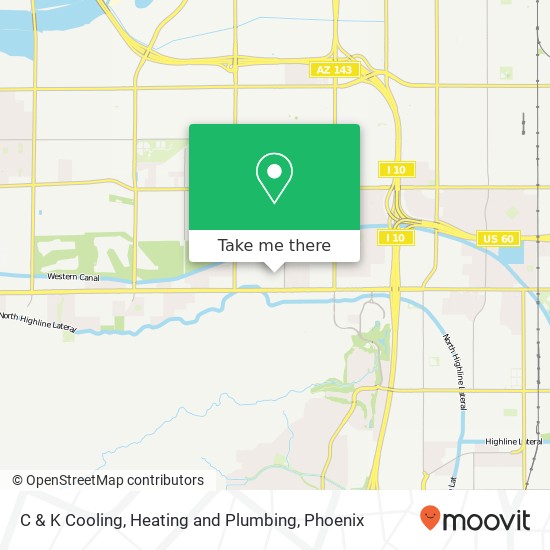 C & K Cooling, Heating and Plumbing map