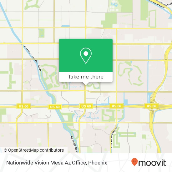 Mapa de Nationwide Vision Mesa Az Office