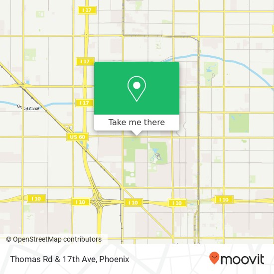 Thomas Rd & 17th Ave map