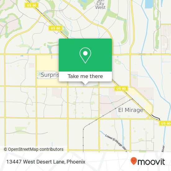 13447 West Desert Lane map