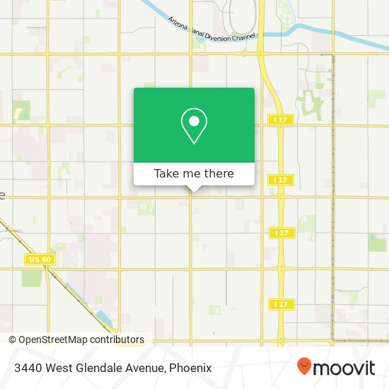 3440 West Glendale Avenue map