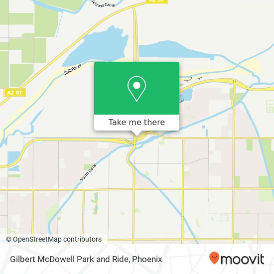 Mapa de Gilbert McDowell Park and Ride