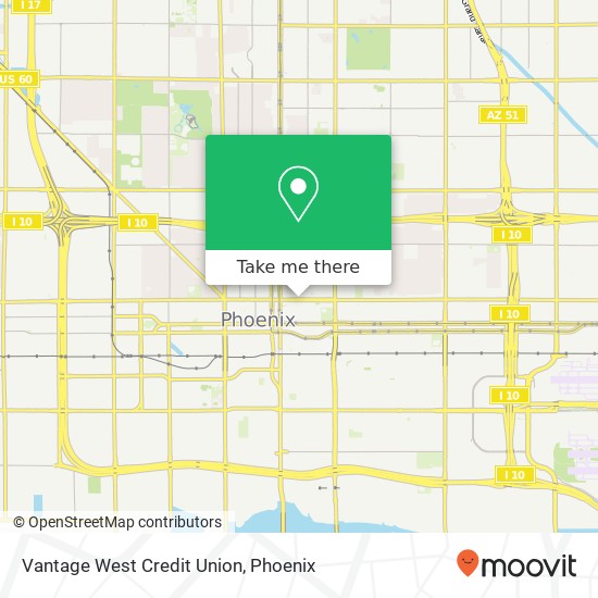 Vantage West Credit Union map