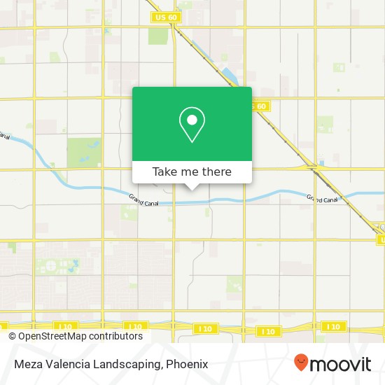 Meza Valencia Landscaping map