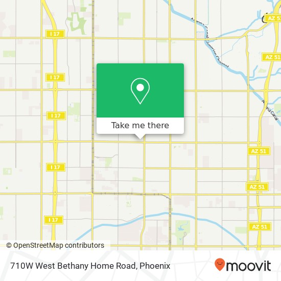 Mapa de 710W West Bethany Home Road