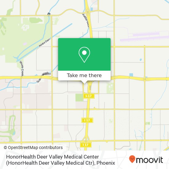 Mapa de HonorHealth Deer Valley Medical Center