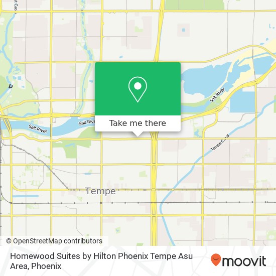 Mapa de Homewood Suites by Hilton Phoenix Tempe Asu Area