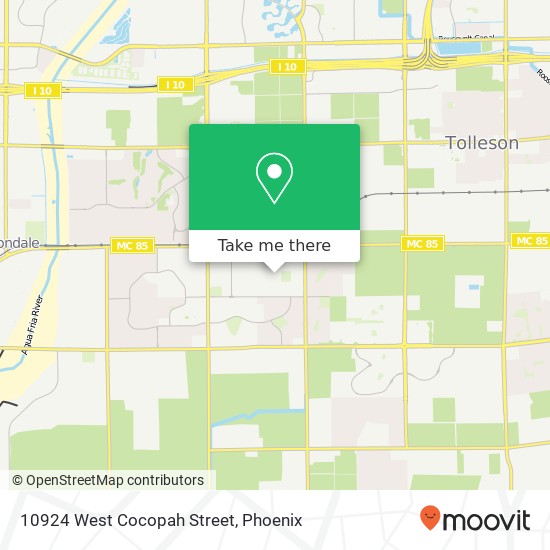 10924 West Cocopah Street map