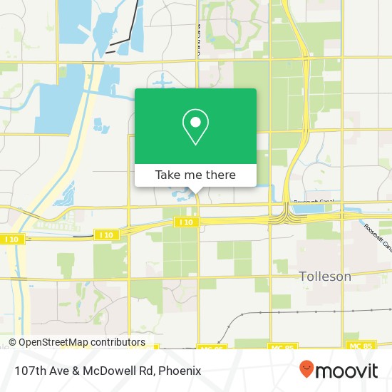 107th Ave & McDowell Rd map