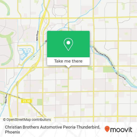 Christian Brothers Automotive Peoria-Thunderbird map