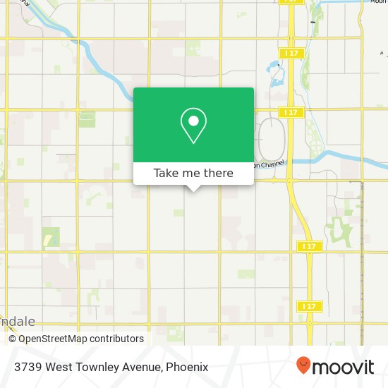 3739 West Townley Avenue map