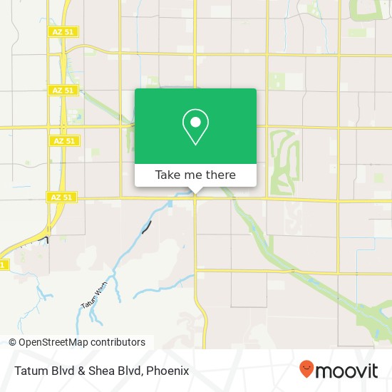 Tatum Blvd & Shea Blvd map