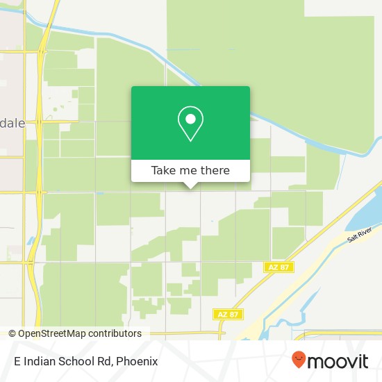 E Indian School Rd map