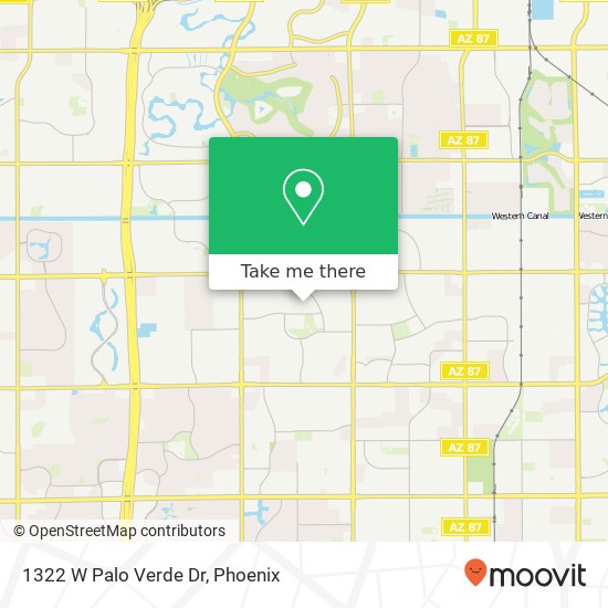 1322 W Palo Verde Dr map