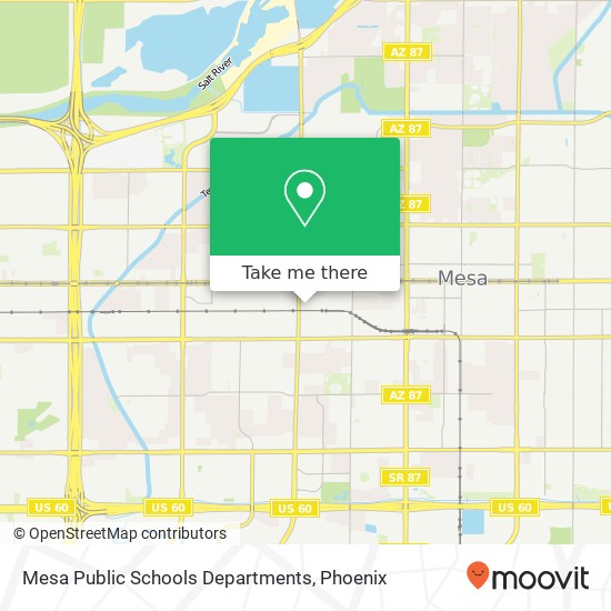 Mapa de Mesa Public Schools Departments