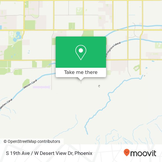 S 19th Ave / W Desert View Dr map