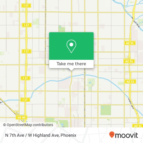 Mapa de N 7th Ave / W Highland Ave