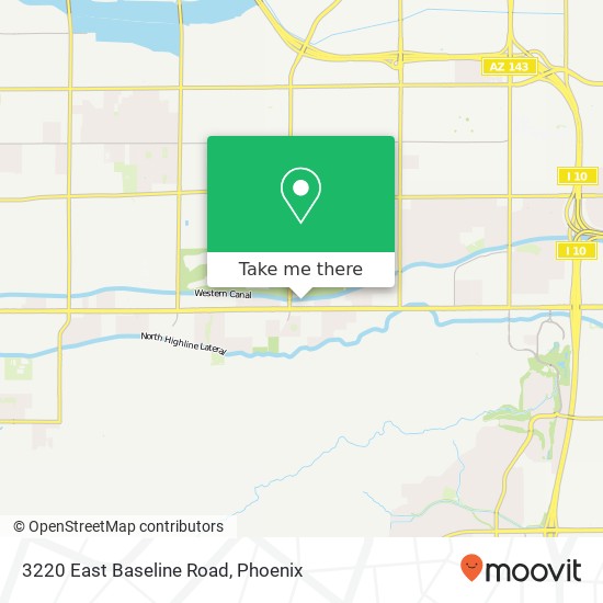Mapa de 3220 East Baseline Road