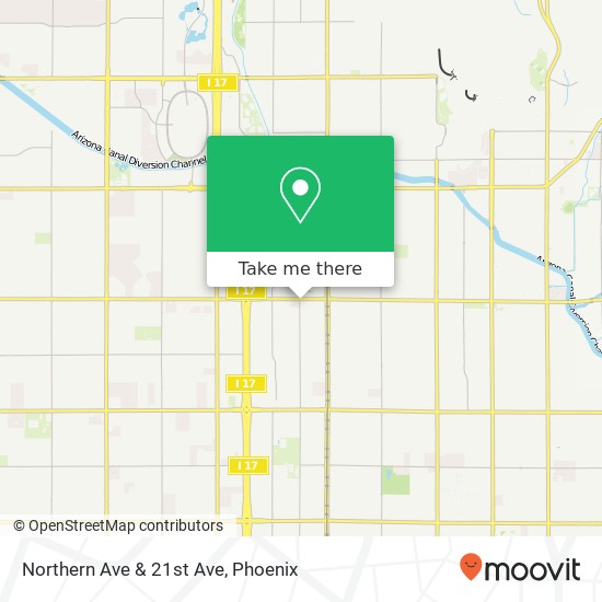Mapa de Northern Ave & 21st Ave